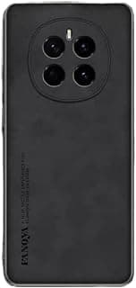 Luxury TPU Soft Suede Protect Lens Sheep Skin Leather Anti-fingerprint Antishock Case Honor Magic 7 Pro/Honor Magic 7 Pro Cover (Black)