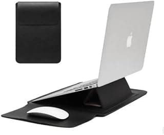 Compatible with Coteetci Multifunction Leather Liner Bag For MacBook 16 Perfect desgin & fashion - black