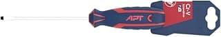 AH140274-6x250 Slotted Screwdriver with 2 Color Handle and Card Holder, 6mm x 250mm Size