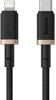 Dura Type C fast charging cable for iP 20 W 1 m Black, Gold