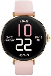 ساعة ذكية Kieslect Lady Pura، لون ذهبي، شاشة AMOLED 1.19 بوصة، سوار مزدوج