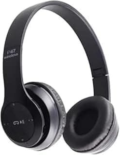 Tech Wireless Over-Ear Bluetooth Headphones with Memory Card Support, Black
