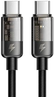 كابل CA-2840 USB-C إلى USB-C، شحن سريع PD 100 وات، 1.2 متر (أسود)