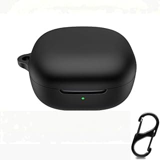 Silicone Case with keychain for Xiaomi Redmi Buds 6 Play, Black Color
