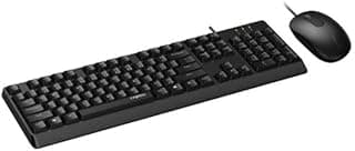رابو مجموعة ماوس وكيبورد سلكية X130PRO بلون اسود