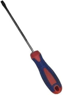 Slotted Screwdriver with 2 Color Handle and Card Holder, 6mm x 200mm Size