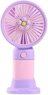Portable USB Mini Fan with Cartoon Character Design, Pink and White, 15 cm Desktop and Handheld, 1 Speed Settings, USB Powered (pink& white)