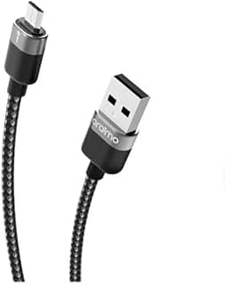 SolidLine OCD‑M72 USB‑A to Micro‑USB Cable – 1 Meter, 5V/2A Fast Charging & High‑Speed Data Sync, Durable Nylon Braided – Black