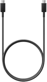 كابل USB من نوع C إلى نوع C بطول متر واحد للشحن السريع بقوة 25 وات وتيار 5 أمبير ونقل البيانات - اسود