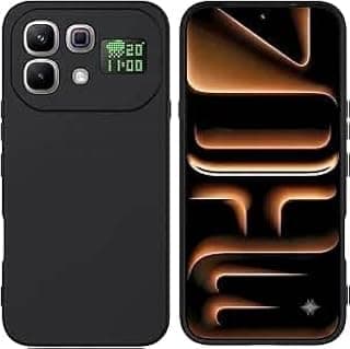 جراب TomaTech لهاتف Infinix Note 60 جراب سائل مع بطانة مايكروفايبر وسادة ناعمة من جل TPU مقاوم للصدمات متوافق مع Infinix Note 60 Pro 5G (أسود)