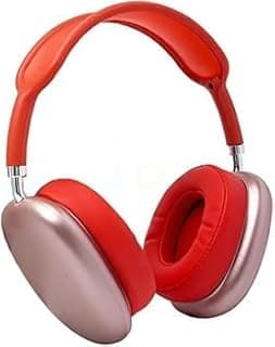 P9 Wireless Bluetooth Headset - Music Stereo Headset Over Ear with Memory Card Support, Gaming Headphones with Built-in Microphone for Laptop, Phone, PC - Red