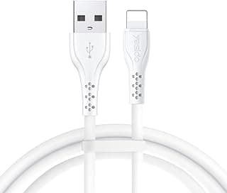 كابل CA71 من V Volt يو اس بي ايه متوافق مع لايتنينج، 2 أمبير، أبيض، بي في سي، 1 متر، شحن سريع ومزامنة بيانات