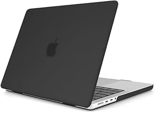 جراب صلب شفاف متوافق مع MacBook Pro 16.2 الجديد (A2485) - أسود مطفي