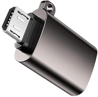 كابل محول او تي جي ذكر الى USB 3.0 انثى OTG, يدعم الكاميرا وقارئ البطاقات والماوس والكيبورد والموزع والبيانو لون اسود (مايكرو)