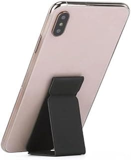 Magnetic Mobile Phone Finger Grip Holder, Lazy Multi-functional Vertical Horizontal Stand, Foldable Back Stick Phone Stand, Black