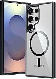 جراب مغناطيسي لسامسونج Galaxy S26 Ultra [متوافق مع MagSafe] [مضاد للصدمات بمعايير عسكرية] غطاء خلفي نحيف لسامسونج Galaxy S26 Ultra - أسود