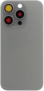 Replacement Glass Back Compatible with iPhone 15 Pro, No Flat (Natural Titanium)