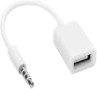 كابل محول صوت USB AUX 3.5mm ذكر إلى أنثى 2.0، كابل OTG للسيارة