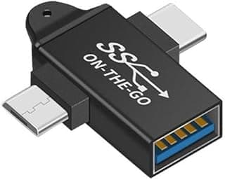 MySouq-Store 3in1 USB C to USB 3.0 OTG Converter USB 2 in 1 Type C Micro-OTG Adapter - Random Color