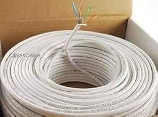 كابل شبكة CAT6 من زوج أسلاك مجدول غير محمي سكاي ورث، 305 م، أبيض