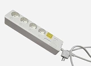 مشترك كهرباء نحاس 16A بـ 4 مخارج و 2 منفذ USB، كابل 2 متر