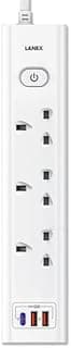 مشترك كهرباء متعدد الوظائف V-Volt LC68U بتقنية GAN – شحن سريع 30W بمنفذ Type-C ومنفذي USB