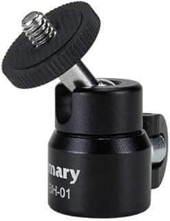 رأس كروي صغير Compact Mini BH-01، هيكل معدني، دوران 360 درجة وميل 90 درجة، مسمار 1/4 بوصة، قدرة تحمل 1 كجم، خفيف الوزن للتصوير والفلوج والبث