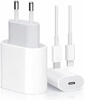 Dual Charger 20W USB C Port With Type-C To Lightning Cable - White