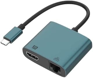 OTN-UC288 محول USB-C إلى HDMI 4K 2 في 1 مع RJ45 (100/10Mbps)