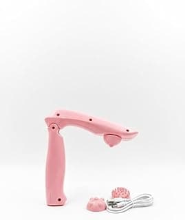 Professional Handheld Body Massager - Deep Circulation Vibration Massager for Relaxation and Muscle Pain Relief with 2 Spare Parts - Ergonomic and Light Design for Home and Travel Use (Pink)