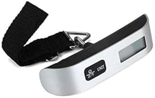 Digital Luggage Scale with LCD Display, 50kg Capacity, Black Strap, Travel Portable