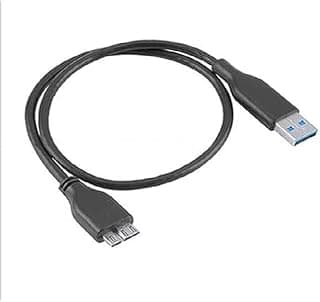 هارد ديسك خارجي محمول عالي السرعة USB 3.0 كابل نقل بيانات حتى 5 Gbps متوافق مع سيجيت، ويسترن ديجيتال، سامسونج، سوني، اتش بي، توشيبا، هيتاشي، ترانسيند للكمبيوتر واللابتوب