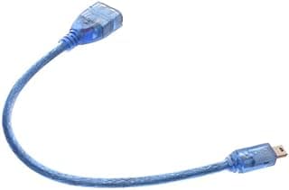 كابل وصلة USB ذكر الى انثى 5 دبابيس، 50 سم لون ازرق، من ايميكس