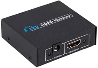 موزع HDMI بدقة Full HD 1080p مع خاصية HDCP، سويتش 1X2، مخرجين، مكبر إشارة لشاشات HDTV وPS3 وPS4