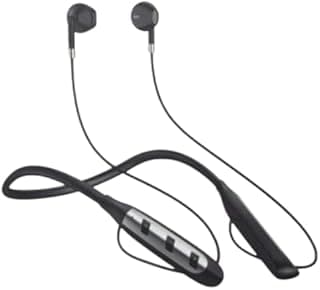 سماعة رياضية Life U70I بلوتوث حول الرقبة بتصميم مغناطيسي، صوت عالي الجودة مع Hi-Fi Stereo وباس قوي، داخل الأذن (أسود)