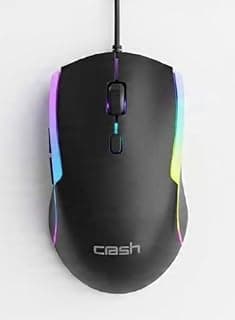 ماوس جيمنج Crash X380 سلكي، إضاءة RGB ملونة، تصميم مريح، دقة 1200 DPI، USB، 3 أزرار، طول الكابل 1.35 متر