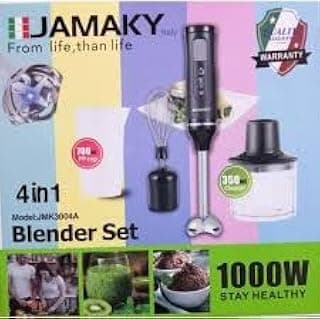 4-in-1 Hand Blender, 1000 Watt, Multiple Speeds, Stainless Steel, Multi-Use, Model 3004A
