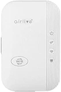 2.4GHz N300 Wireless Extender with Integrated Antenna, WiFi Range Extender with LAN Port, Model N3, White