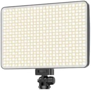 إضاءة تصوير LED من Plokama - قابلة للشحن، 3 ألوان قابلة للتعديل - إمالة 270 درجة، تصميم نحيف ومحمول مع شاحن Type-C - U480 - أسود