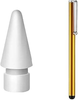Replacement Tip Nib Compatible with Apple Pencil (1st/2nd Gen/USB-C/Pro) & Universal Aluminum Stylus Pen for All Touchscreen Tablets & Smartphones (iPad, Android, Windows) R1