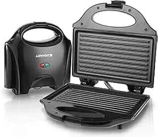 Sandwich Maker, 1500W, Non-Stick Coating Plates, Automatic Temperature Control, Cool-Touch Exterior, Model JMK2006