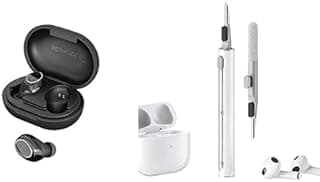 (سماعات أذن بلوتوث لاسلكية ترونسمارت Onyx Neo APTX TWS مع رقاقة كوالكوم وتحكم في مستوى الصوت ووقت تشغيل 24 ساعة + مجموعة تنظيف لينوك لسماعات ايربودز)