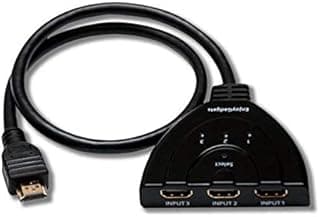 سويتش HDMI بـ 3 منافذ يدعم 1080P لأجهزة HDTV وDVD وXbox 360 - لون أسود