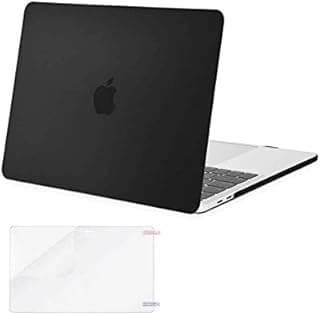 Plastic Hard Shell Cover & Screen Protector Case A2159 A1989 A1706 A1708 for MacBook Pro 13in - Black