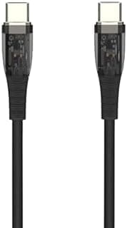 كابل شحن سريع GP-C34 (USB نوع C إلى USB نوع C) 65 وات، متوافق مع سلسلة آيفون 15، سلسلة سامسونج جالاكسي ونوت وموبايلات جوجل بيكسل من جي باور، 1.2 م - أسود