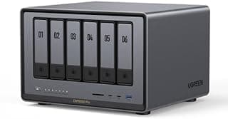 UGREEN NAS DXP6800 Pro 6-Bay Desktop NAS, Intel i5 1235u 10-Core CPU, 8GB DDR5 RAM, Built-in 128G SSD for System, 2X 10GbE, 2XM.2 NVMe Slots, 8K HDMI, 2XTBT4, Network Attached Storage (Diskless)