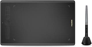 تابلت رسم جرافيك H610X مقاس 10" x 6.25"، 8192 مستوى ضغط، 8 أزرار، 5080LPi، أسود