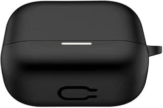 جراب سيليكون متوافق مع Anker Soundcore K20i غطاء حماية محمول مع ميدالية مفاتيح (أسود)