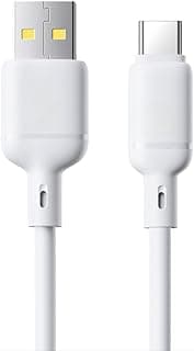 كابل USB-C متين 2.4 أمبير | سلك شحن ونقل بيانات بطول 1 متر | لـ ابل ايفون، سامسونج Galaxy Ultra | كابل شاحن USB إلى Type-C من PVC | موصل مقوى