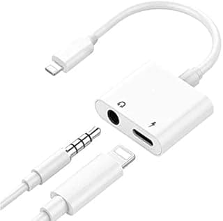 USB Lightn to 3.5mm Headphone Adapter (2 in 1) AUX Cable Audio DAC Lightning Charging Splitter Headphone Wired Charger Dongle